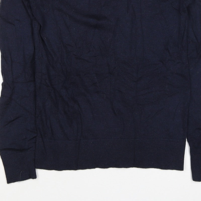 Gap Women’s Blue XS 100% Merino Wool Crew Neck Slim Pullover Jumper