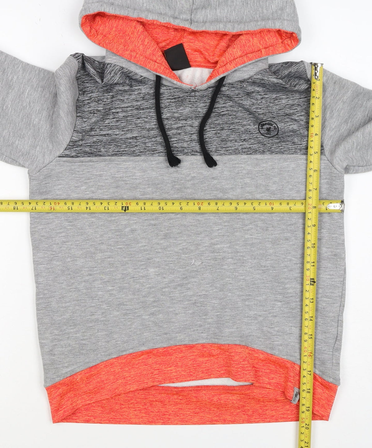 Liverpool FC Boys Grey Orange Pullover Hoodie 11-12 Years Football