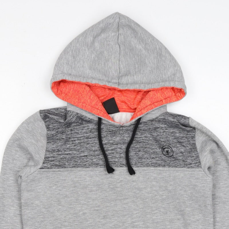 Liverpool FC Boys Grey Orange Pullover Hoodie 11-12 Years Football