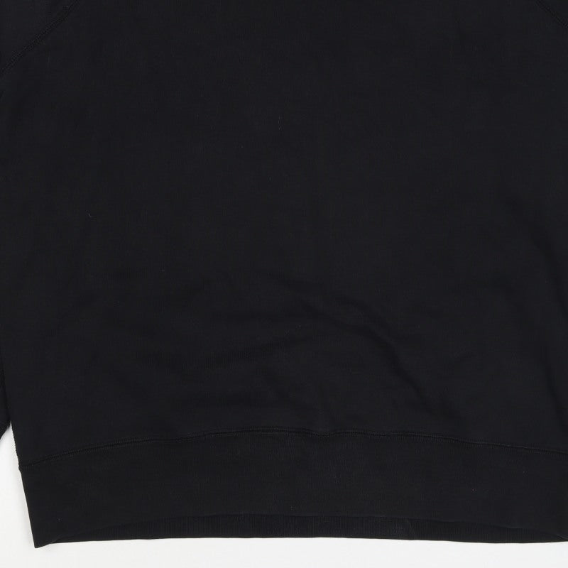 Uniqlo Men Black XL Crew Neck Cotton Pullover Sweatshirt