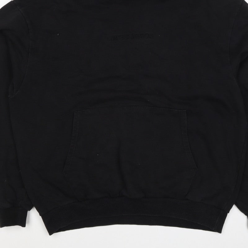 boohooMAN Men’s Black M Pullover Hoodie Limited Edition Logo