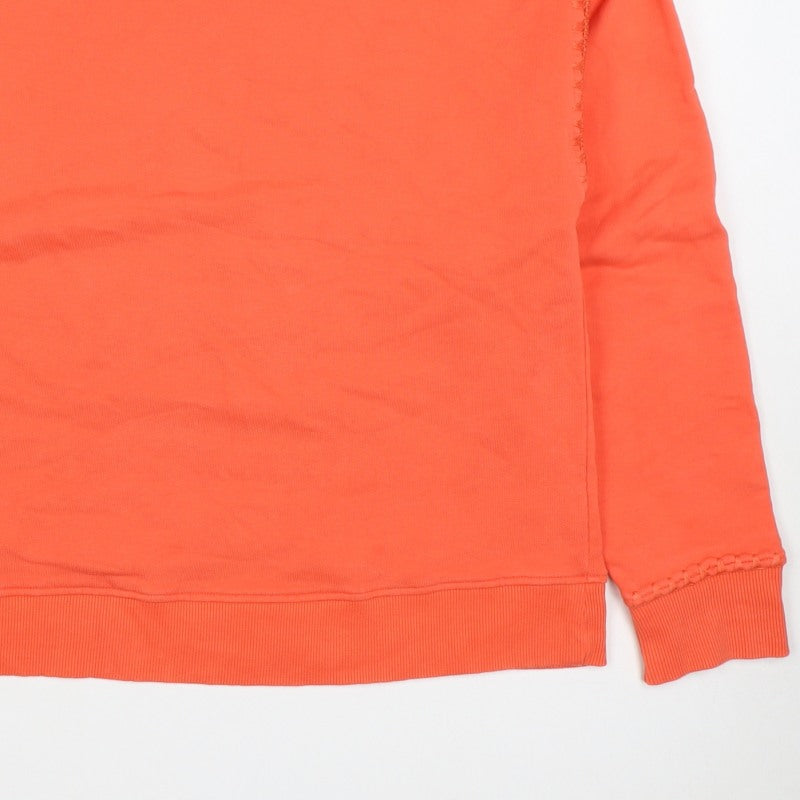 Oliver Bonas Women’s Orange UK 10 Pullover Sweatshirt Crochet Trim