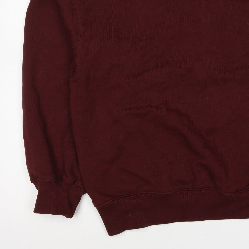H&M Women’s Red M Crew Neck Pullover Sweatshirt Long Sleeve