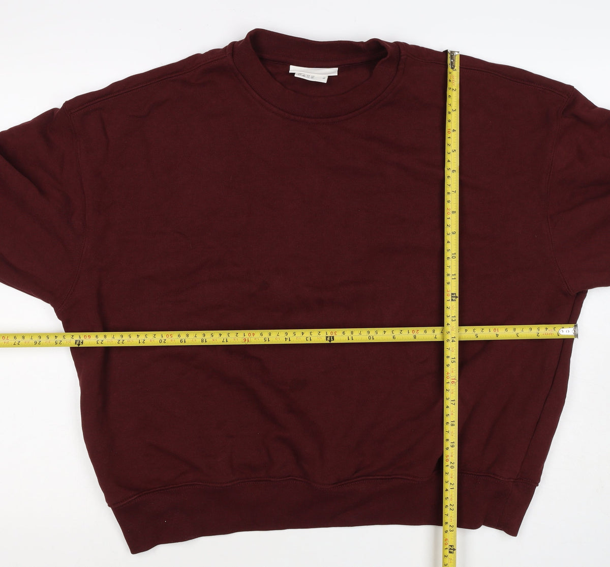 H&M Women’s Red M Crew Neck Pullover Sweatshirt Long Sleeve