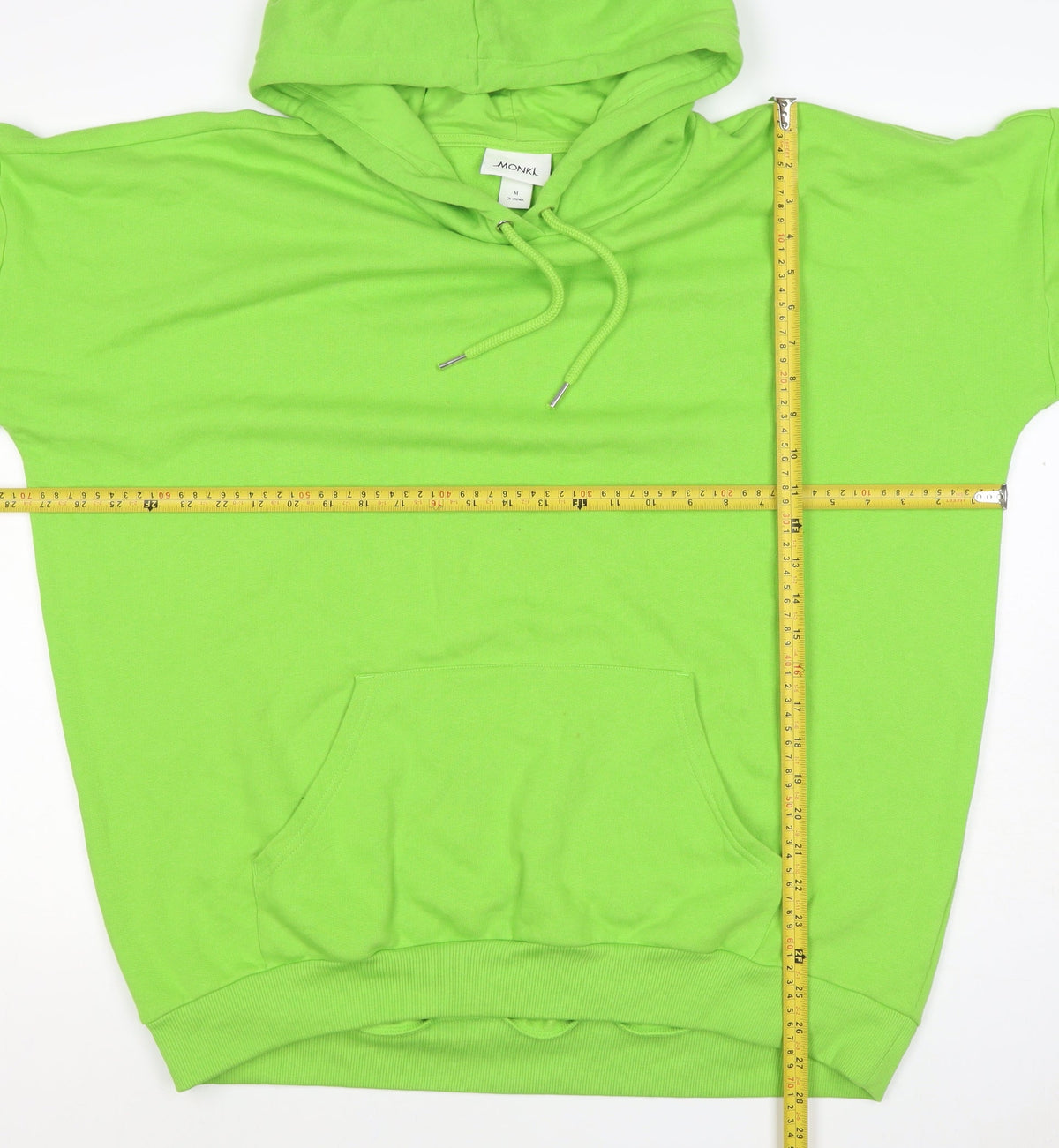 Monki Women Green UK 12 Pullover Hoodie Drawstring Pocket