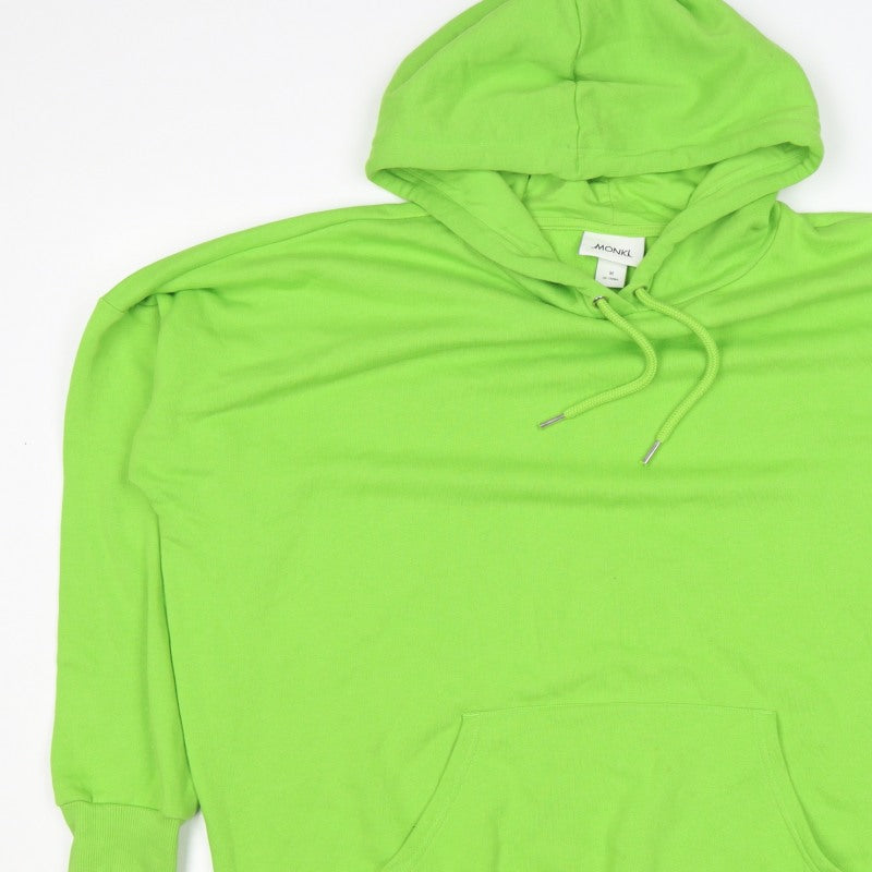 Monki Women Green UK 12 Pullover Hoodie Drawstring Pocket
