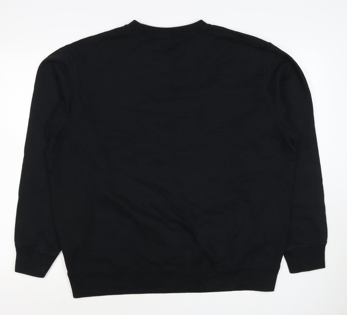 UNIQLO Unisex Black L Pullover Crew Neck Cotton Sweatshirt