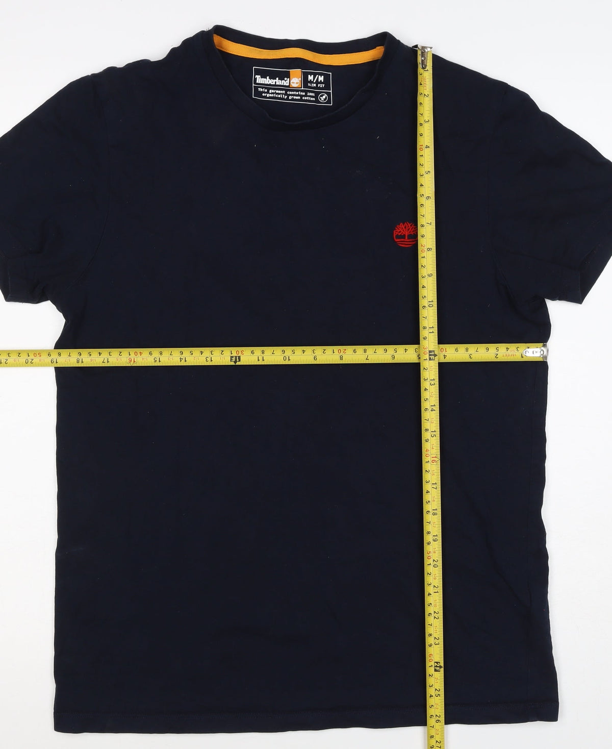 Timberland Men's Navy M Slim Fit Organic Cotton Logo T-Shirt
