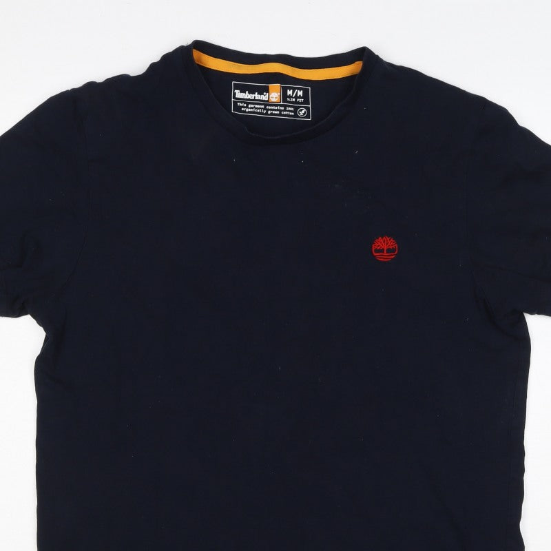Timberland Men's Navy M Slim Fit Organic Cotton Logo T-Shirt
