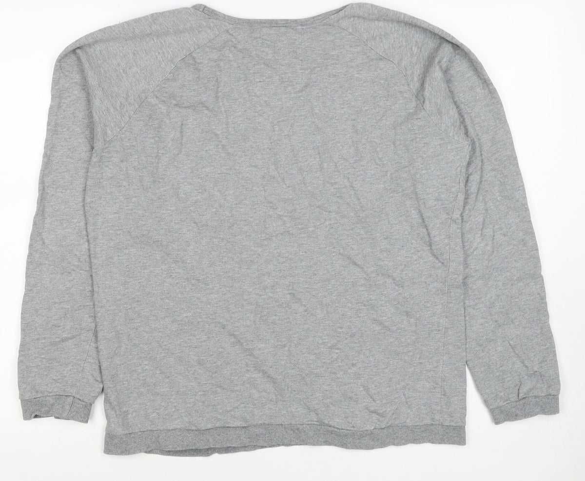 Seasalt Cornwall Women Grey UK 14 Pullover Sweatshirt Nautical Print