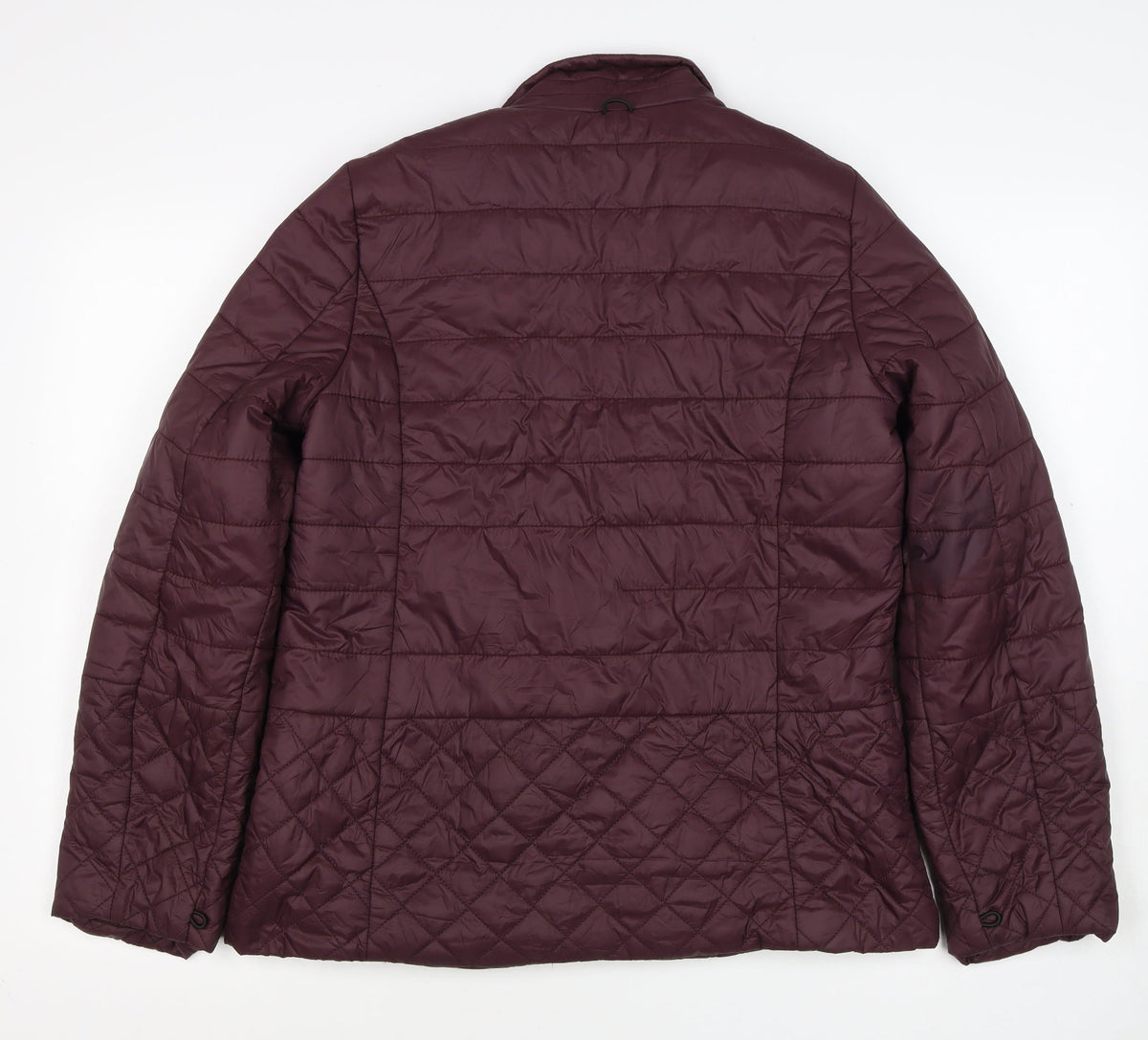 London Fog Women’s Purple M Quilted Puffer Jacket Insulated Full Zip