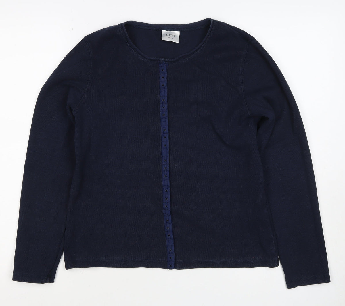Next Women’s Navy Blue UK 16 Button Front Long Sleeve Cardigan