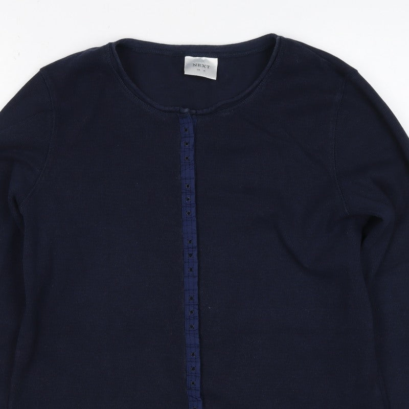 Next Women’s Navy Blue UK 16 Button Front Long Sleeve Cardigan