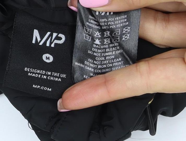 M.P. Women’s Black M Hooded Puffer Jacket Padded Full Zip