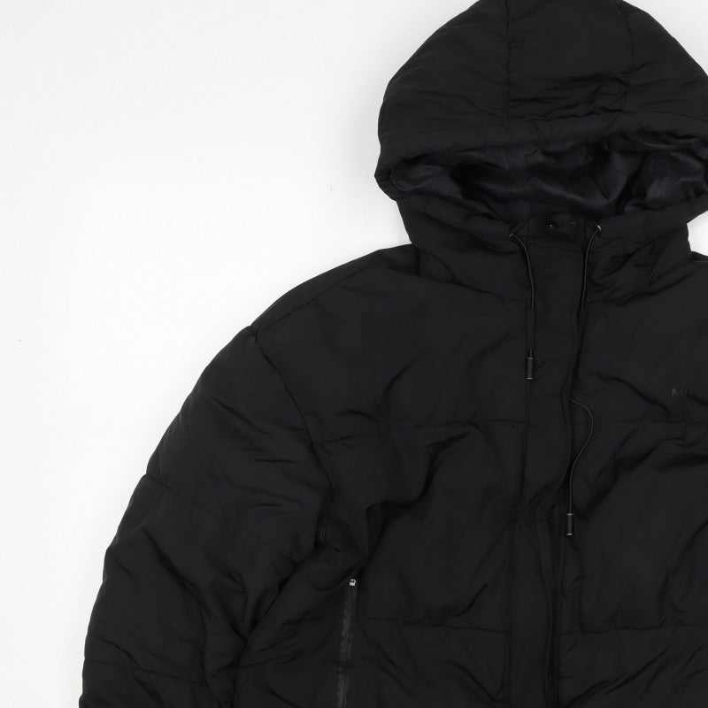 M.P. Women’s Black M Hooded Puffer Jacket Padded Full Zip