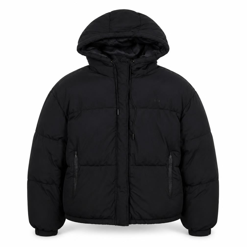M.P. Women’s Black M Hooded Puffer Jacket Padded Full Zip