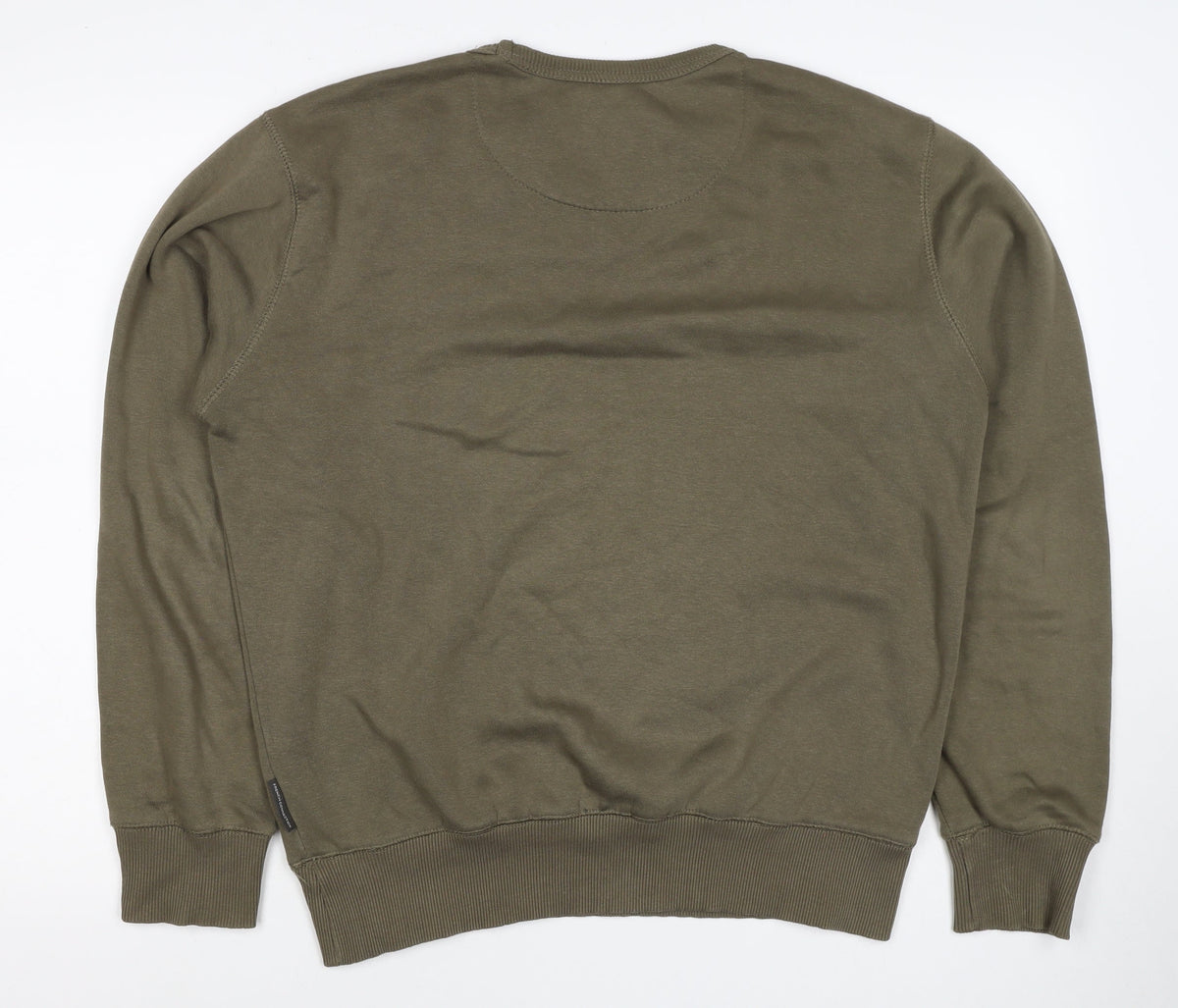 French Connection Men Green M Pullover Crew Neck Sweatshirt Logo