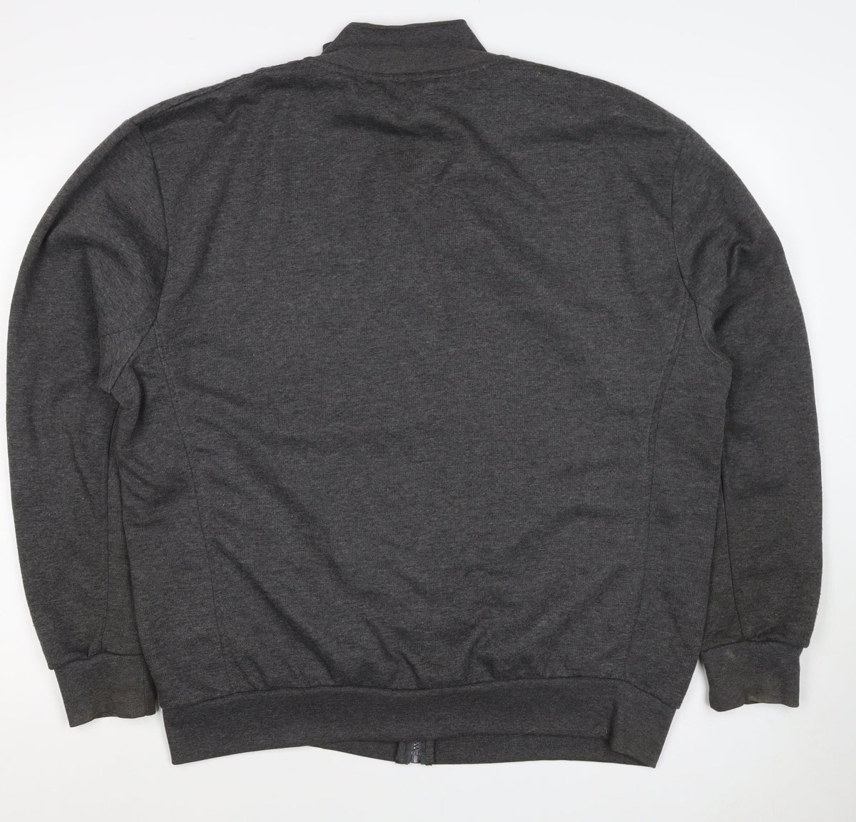 Slazenger Men's Grey XL Full Zip Logo Sweatshirt High Neck