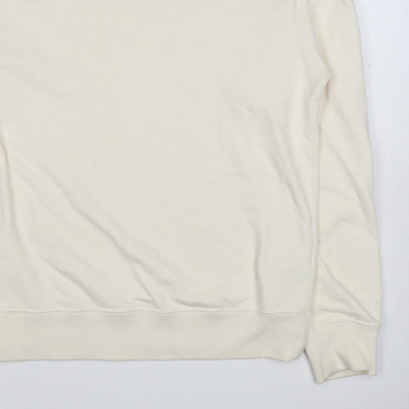 Uniqlo Men’s Ivory S Crew Neck Cotton Pullover Sweatshirt
