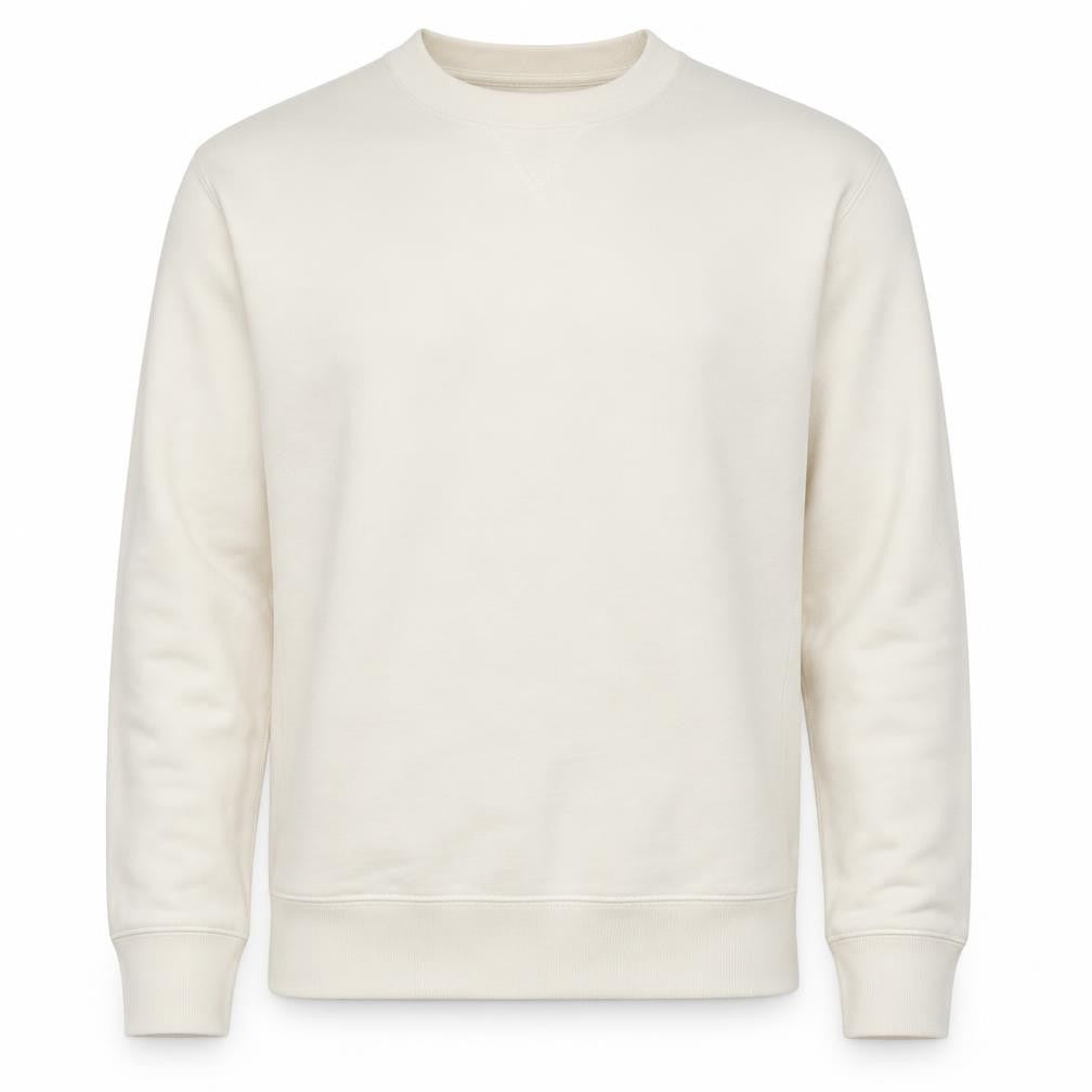Uniqlo Men’s Ivory S Crew Neck Cotton Pullover Sweatshirt