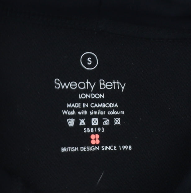 Sweaty Betty Women’s Black S Pullover Hoodie Reflective Zip Pocket