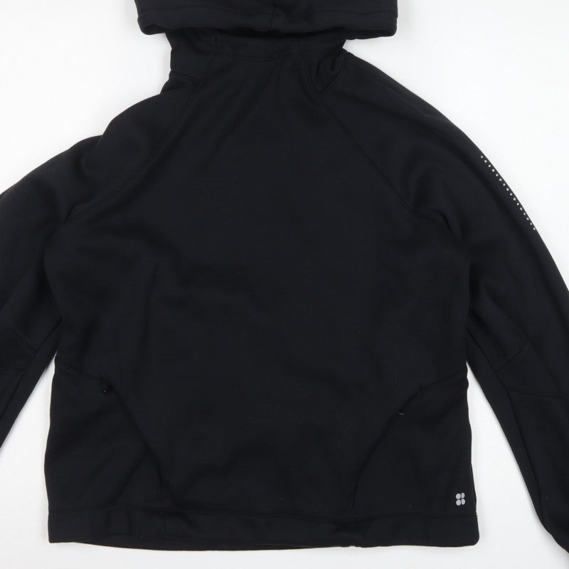 Sweaty Betty Women’s Black S Pullover Hoodie Reflective Zip Pocket