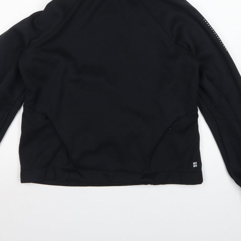 Sweaty Betty Women’s Black S Pullover Hoodie Reflective Zip Pocket