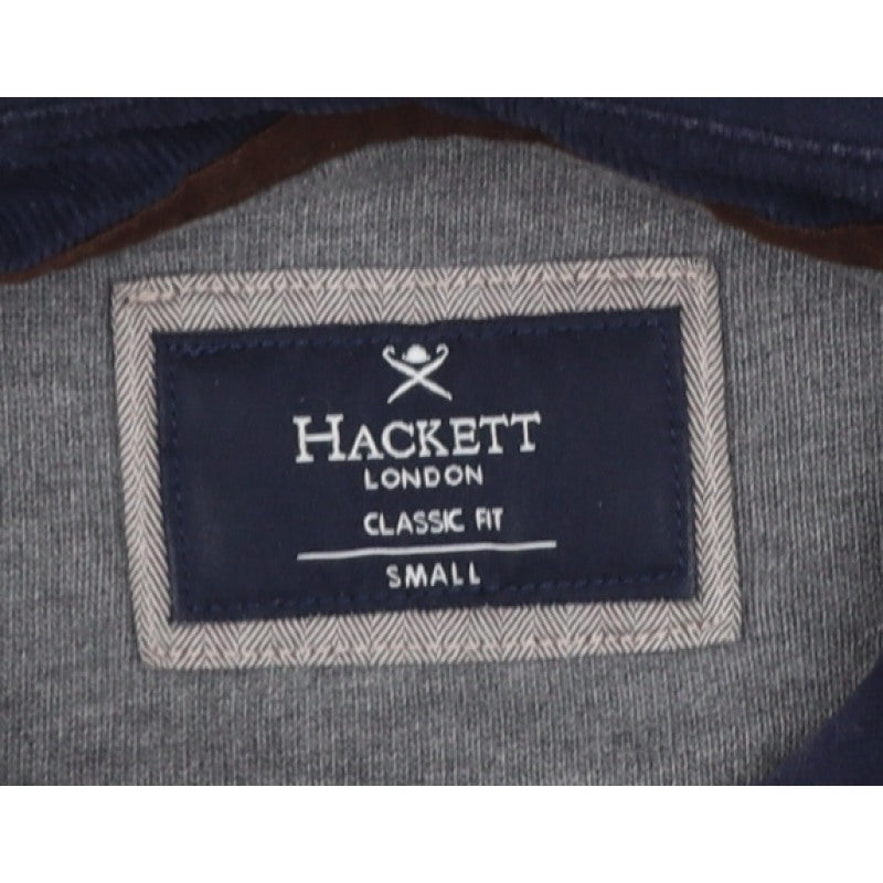 Hackett London Men’s Navy Small Classic Fit Long Sleeve Cotton Polo