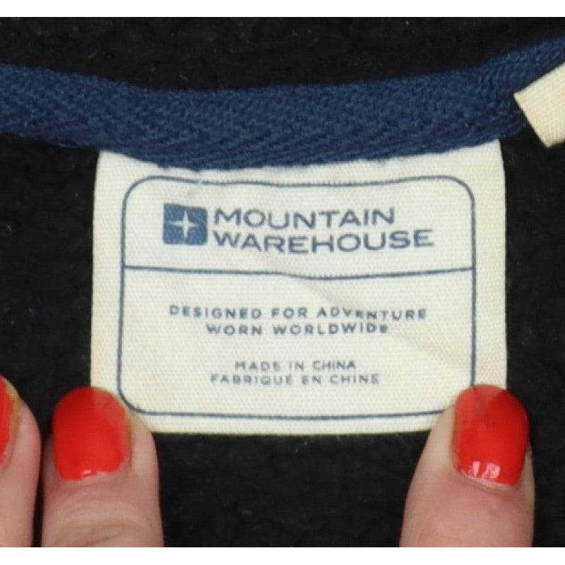 Mountain Warehouse Men’s Blue M Basic Hooded Full Zip Fleece Jacket