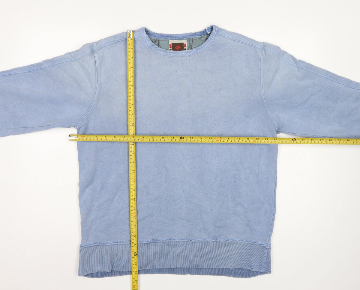 Fat Face Men’s Blue M Crew Neck Cotton Pullover Sweatshirt Logo