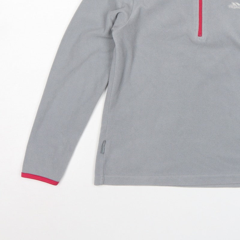 Trespass Girls Grey 11-12 Years Pullover 1/2 Zip Fleece Sweatshirt