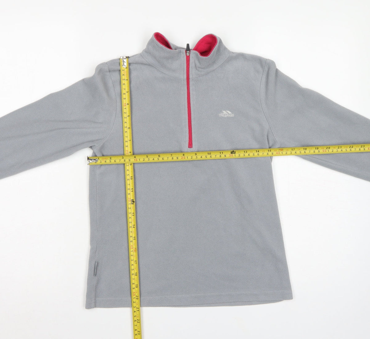 Trespass Girls Grey 11-12 Years Pullover 1/2 Zip Fleece Sweatshirt
