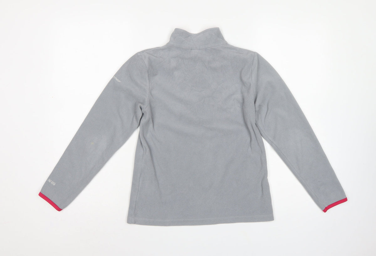 Trespass Girls Grey 11-12 Years Pullover 1/2 Zip Fleece Sweatshirt