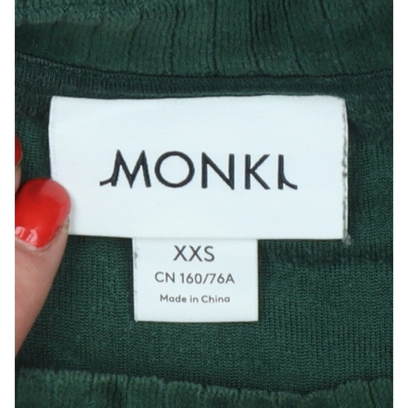 Monki Women’s Green 2XS Corduroy Pullover Sweatshirt