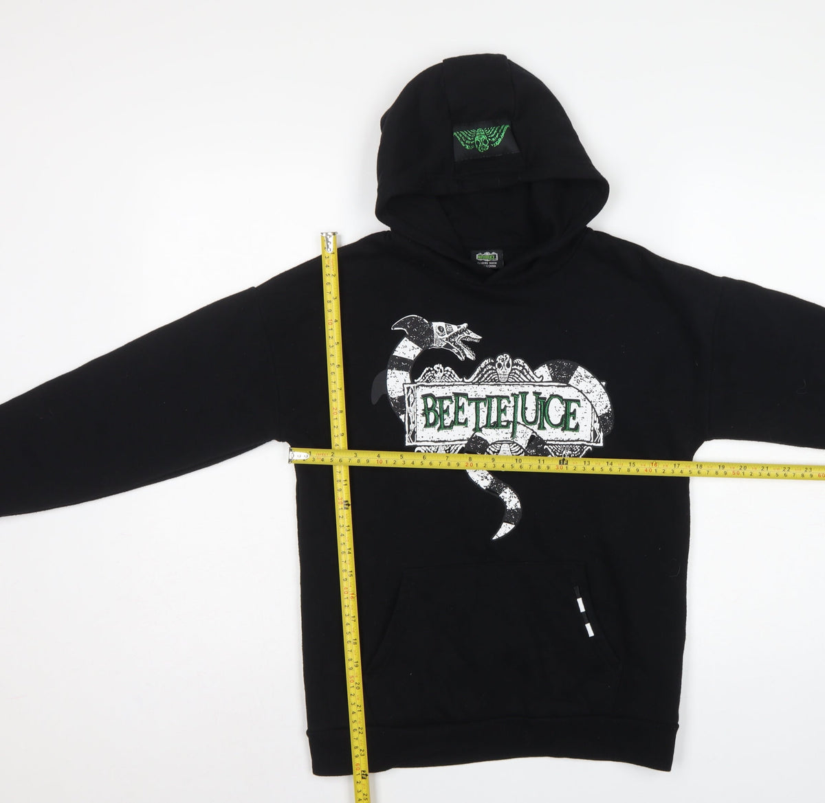 Primark Boys Black Beetlejuice Graphic Print Pullover Hoodie 13-14 Years