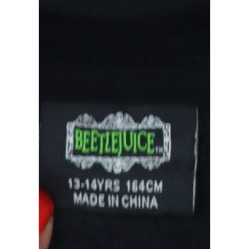 Primark Boys Black Beetlejuice Graphic Print Pullover Hoodie 13-14 Years