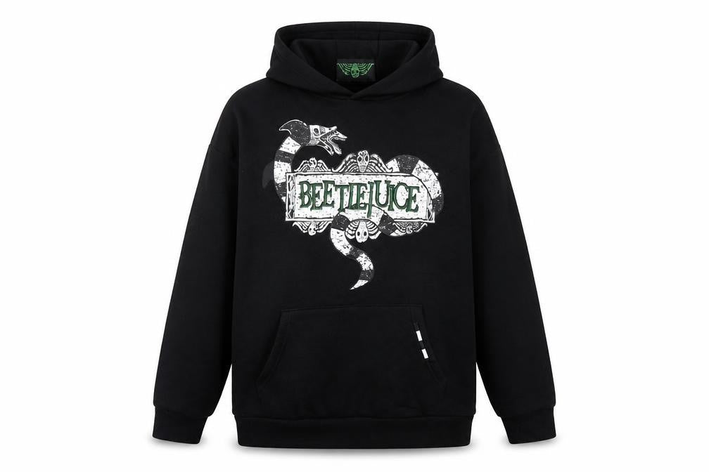 Primark Boys Black Beetlejuice Graphic Print Pullover Hoodie 13-14 Years