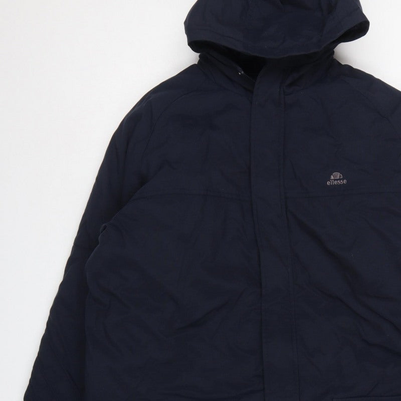 Ellesse Men's Navy XL Hooded Insulated Giacomo Parka Jacket