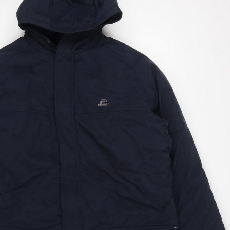 Ellesse Men's Navy XL Hooded Insulated Giacomo Parka Jacket