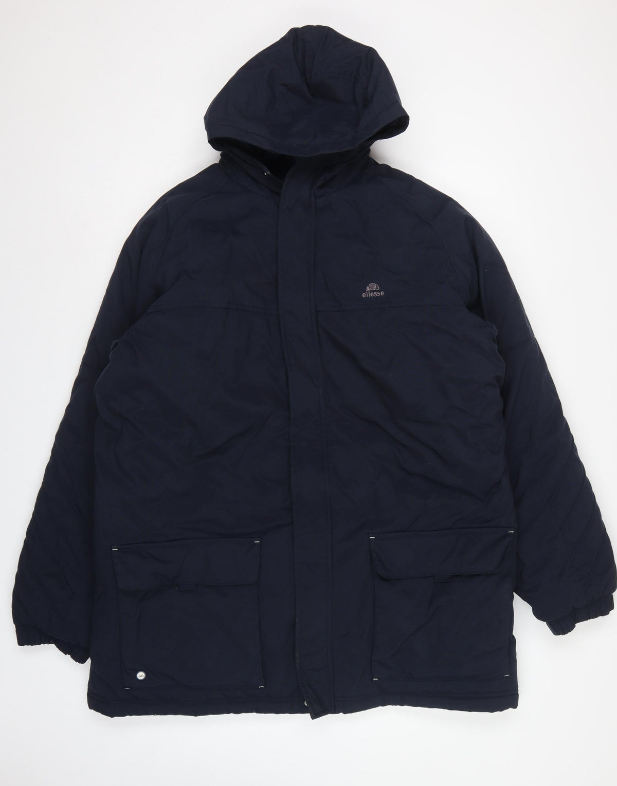 Ellesse Men's Navy XL Hooded Insulated Giacomo Parka Jacket
