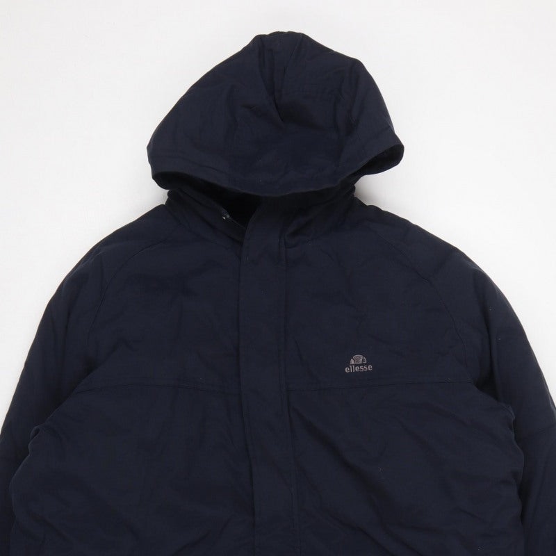 Ellesse Men's Navy XL Hooded Insulated Giacomo Parka Jacket