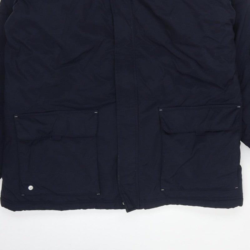 Ellesse Men's Navy XL Hooded Insulated Giacomo Parka Jacket