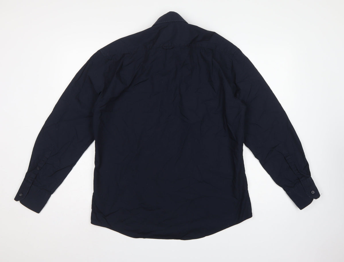 Ben Sherman Men's Blue L Long Sleeve Button-Up Casual Shirt