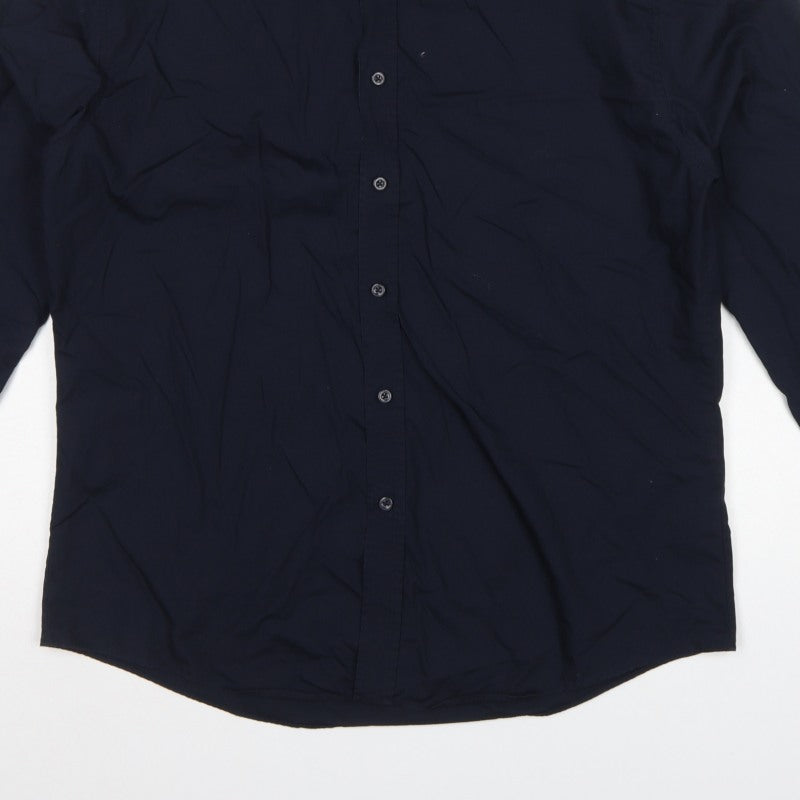 Ben Sherman Men's Blue L Long Sleeve Button-Up Casual Shirt