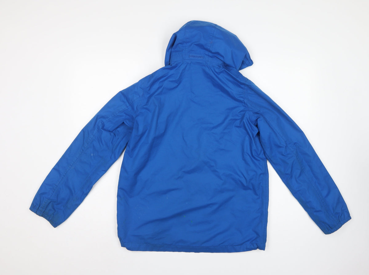 Peter Storm Boys Blue 13 Years Hooded Windbreaker Jacket Full Zip