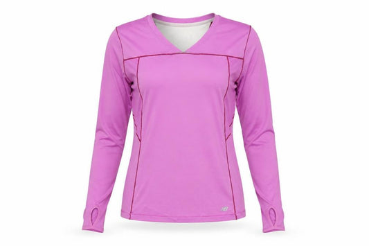 New Balance Women’s Pink S Athletic Mesh Long Sleeve Running Top