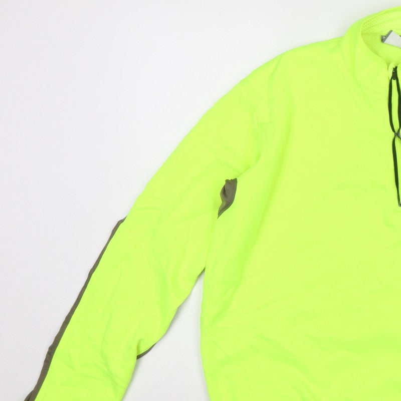 Nike Men’s Yellow XL 1/2 Zip Running Sweatshirt High Neck