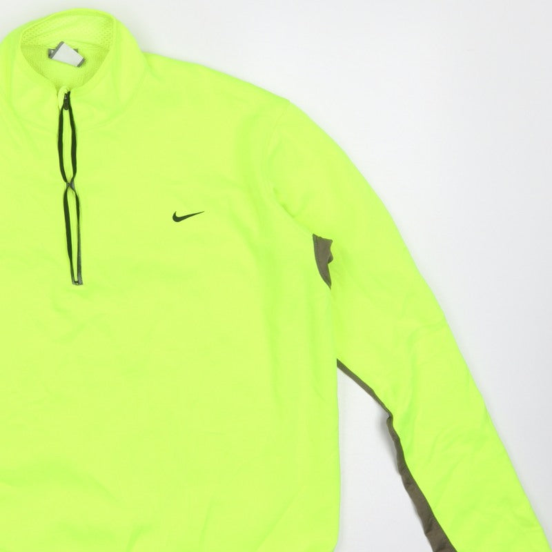 Nike Men’s Yellow XL 1/2 Zip Running Sweatshirt High Neck