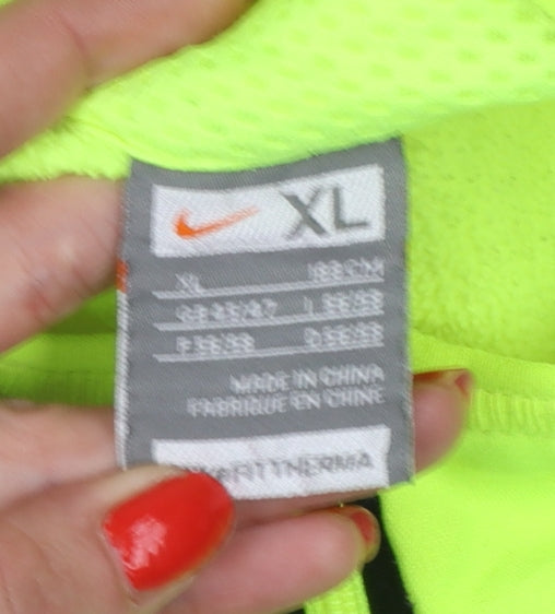 Nike Men’s Yellow XL 1/2 Zip Running Sweatshirt High Neck