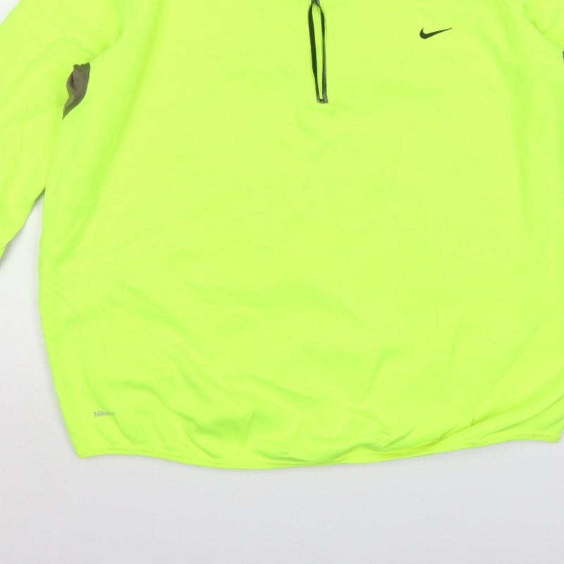 Nike Men’s Yellow XL 1/2 Zip Running Sweatshirt High Neck